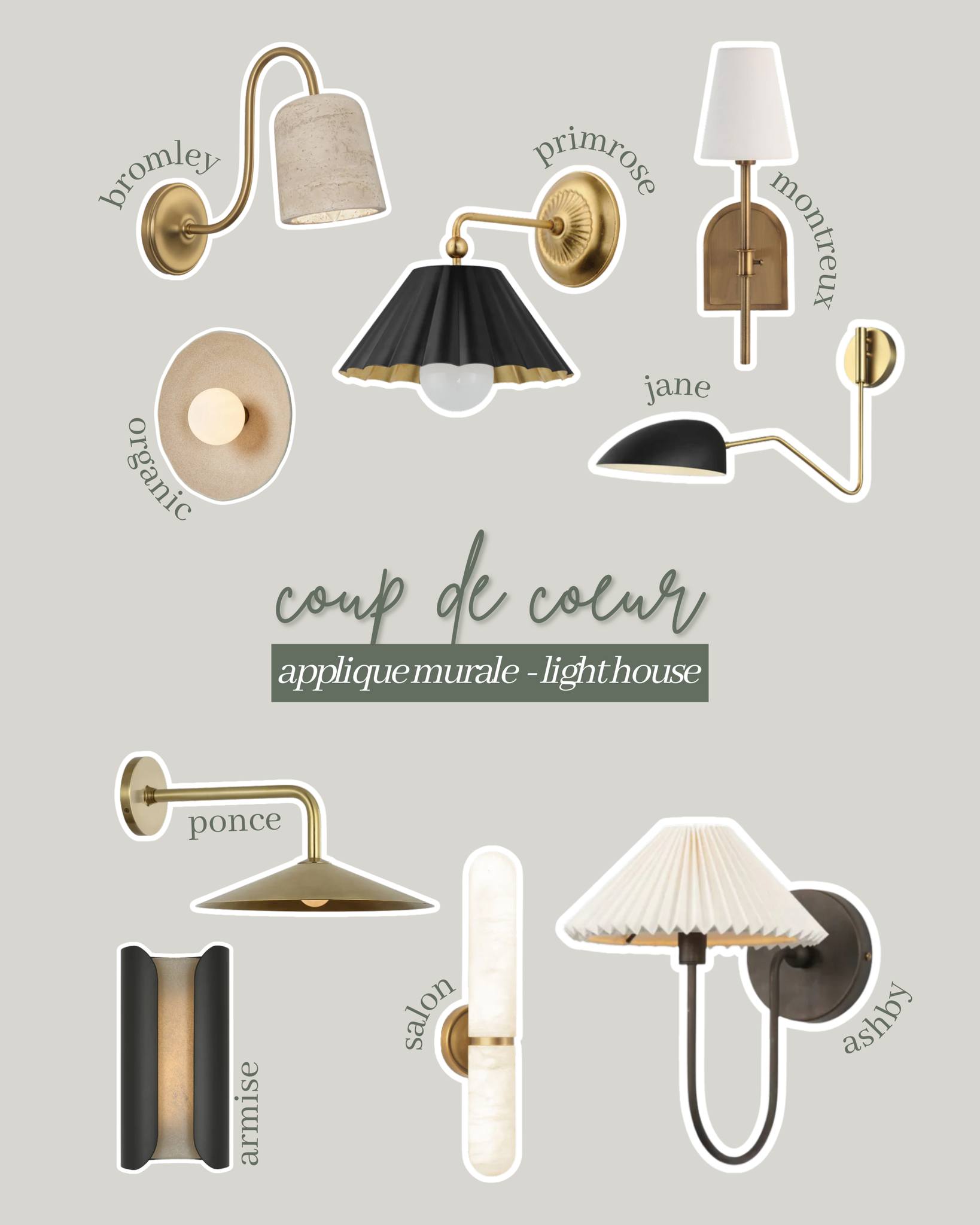 Voici nos coups de cœur en ce qui concerne les appliques murales chez Light House ✨

On le dit souvent, mais l’éclairage, c’est loin d’être un simple détail. Le choix des appareils vient littéralement finaliser un projet. C’est la touche finale qui rassemble tout, qui donne de la profondeur, qui crée l’ambiance.

Une applique bien sélectionnée peut transformer complètement un mur et donner ce fameux effet wow !

Team laiton chaleureux, abat-jour texturé ou modèle plus sculptural ? Je suis curieuse, tu oserais lequel chez toi ? 🤍