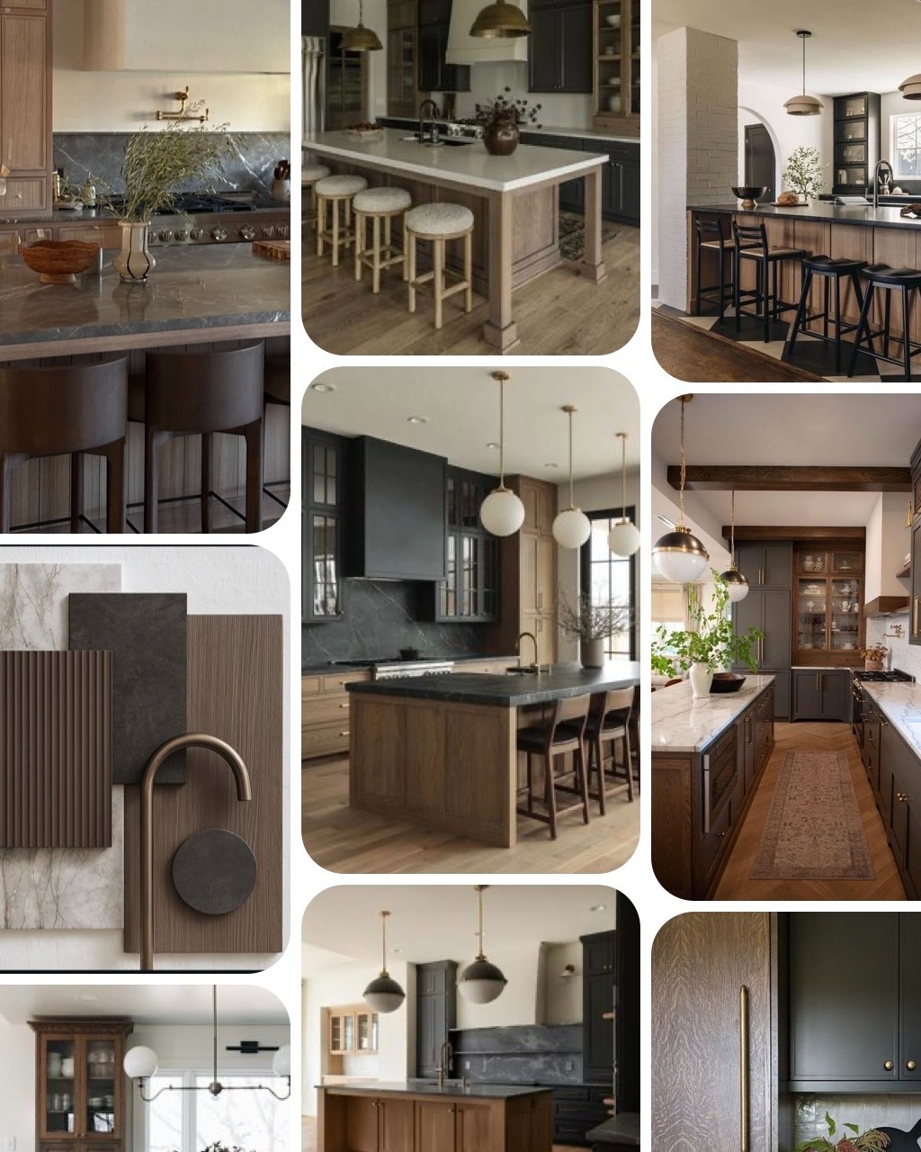 Nos clients souhaitaient un look campagne chic, avec des tons plus foncés qui restent quand même super chaleureux. On adore ce défi ! Le projet prend vie en 3D cette semaine. Hâte de vous montrer la suite. 🖤
